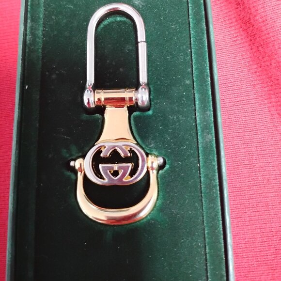 ❤️New In Box GUCCI GG Horsebit Logo KeyChain Made in Italy Signed - Picture 3 of 9